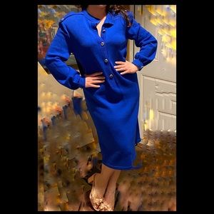 Vintage Mike Korwin sexy blue dress